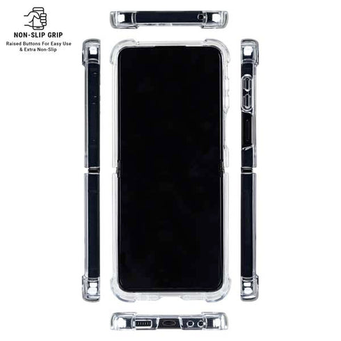 NBA Los Angeles Lakers Distressed Galaxy Z Flip6 Clear Case